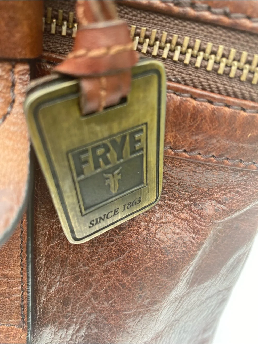 Authentic FRYE Josie Leather Backpack Tote Bag - Dark Brown 🤎✨🤍🤎